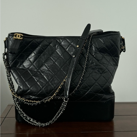 AUTHENTIC CHANEL GABRIELLE HOBO BAG - QUILTED AGED CALFSKIN - ***LARGE*** - Picture 1 of 17